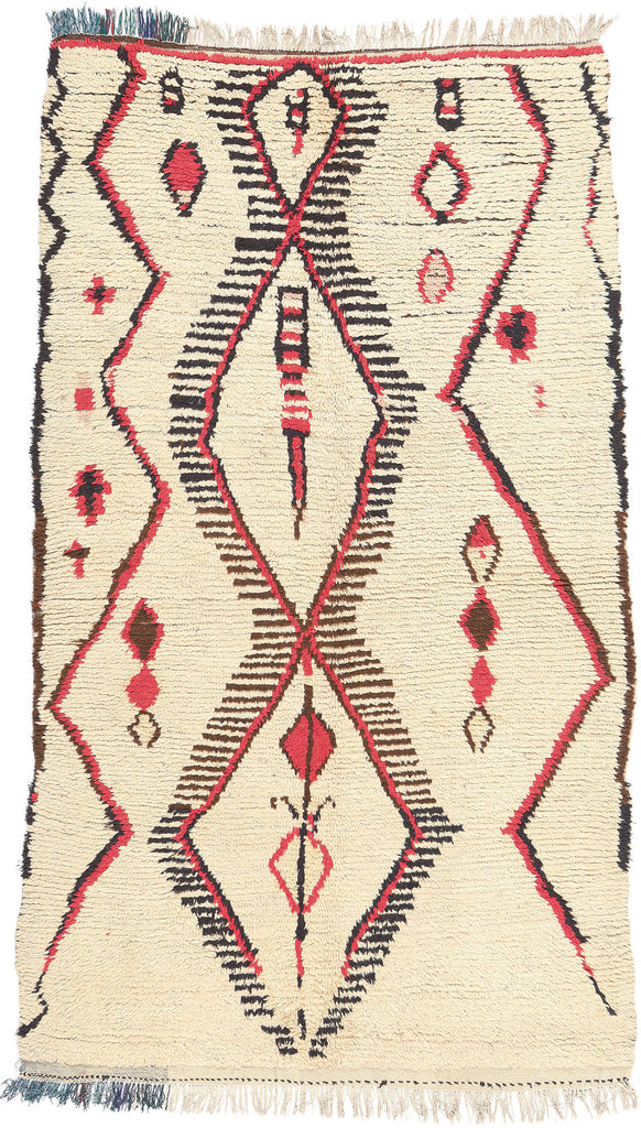 5 x 8 - Beige Vintage Moroccan Rug - 20020