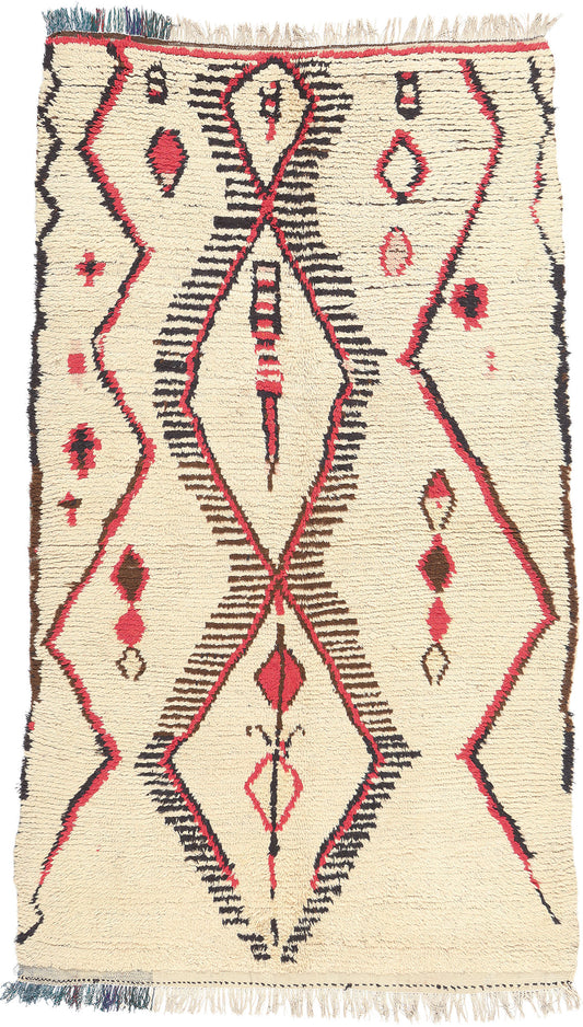 5 x 8 - Beige Vintage Moroccan Rug - 20020