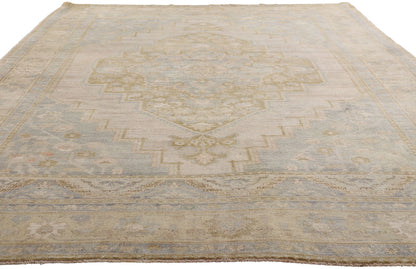7 x 10 Vintage Muted Turkish Oushak Rug 53997