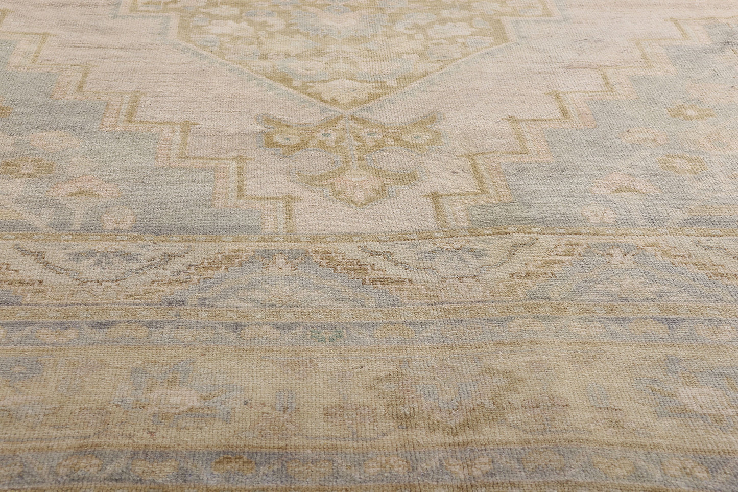 7 x 10 Vintage Muted Turkish Oushak Rug 53997