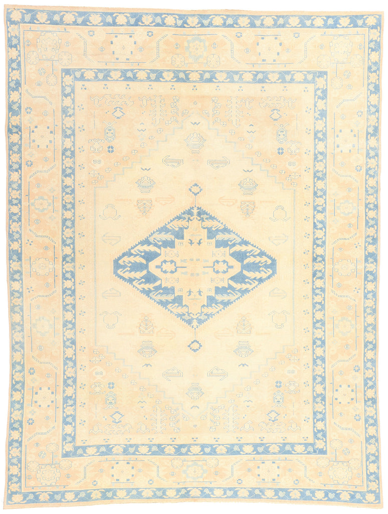 7 x 9 Vintage Peach Turkish Oushak Rug 53709