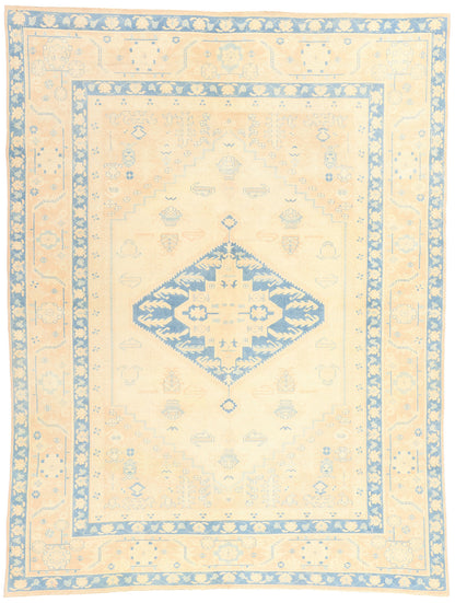 7 x 9 Vintage Peach Turkish Oushak Rug 53709