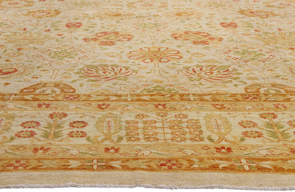 13 x 18 Beige Vintage Pakistani Oushak Rug 79350