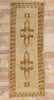 3 x 9 Earth-Tone Vintage Turkish Oushak Rug 50023