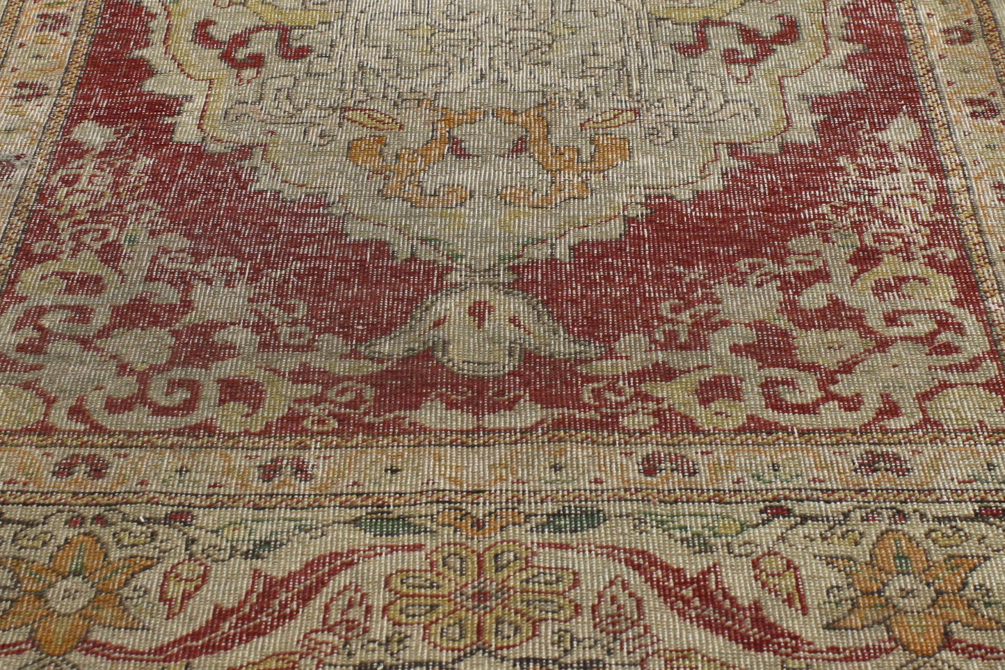 4 x 6 - Red Vintage Turkish Oushak Rug - 52081