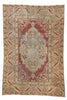 4 x 6 - Red Vintage Turkish Oushak Rug - 52081