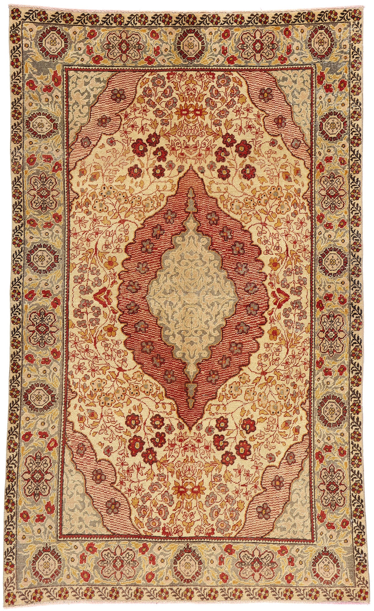 4 x 7 Vintage Turkish Oushak Rug 52072