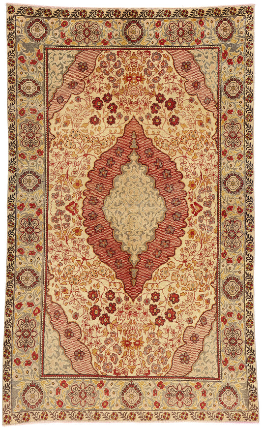 4 x 7 Vintage Turkish Oushak Rug 52072