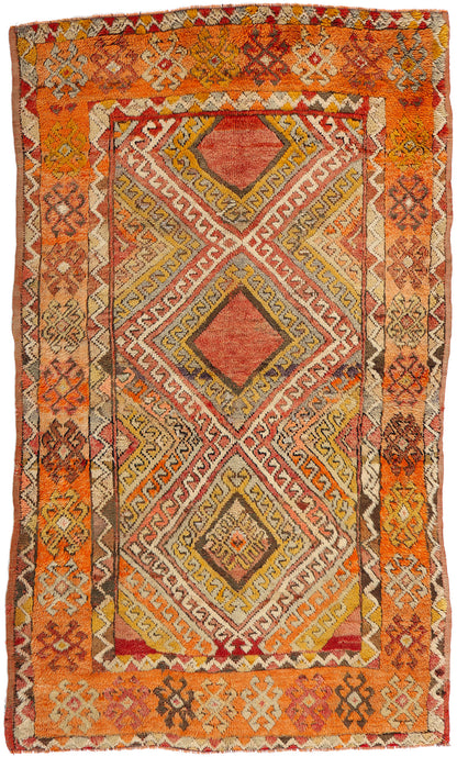 4 x 7 Vintage Turkish Oushak Rug 52300