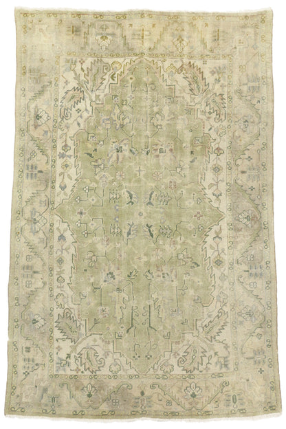 6 x 10 Vintage Turkish Oushak Rug 76863