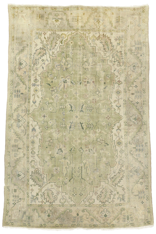 6 x 10 Vintage Turkish Oushak Rug 76863