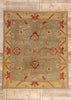 8 x 9 Earth-Tone Vintage Turkish Oushak Rug 79309