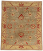 8 x 9 Earth-Tone Vintage Turkish Oushak Rug 79309