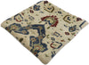 1 x 1 - Beige Vintage Turkish Pillow Rug - 53632
