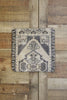 2 x 2 - Beige Vintage Turkish Pillow Rug - 53640