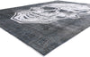 10 x 13 - Charcoal Dark Gray Vintage Persian Overdyed Rug - 80275