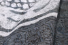 10 x 13 - Charcoal Dark Gray Vintage Persian Overdyed Rug - 80275