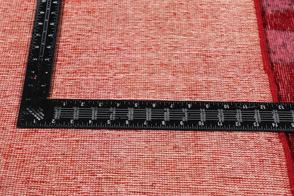 9 x 12 Red Vintage Overdyed Skull Rug 80458