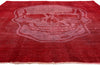 9 x 12 Red Vintage Overdyed Skull Rug 80458