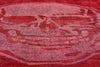 9 x 12 Red Vintage Overdyed Skull Rug 80458