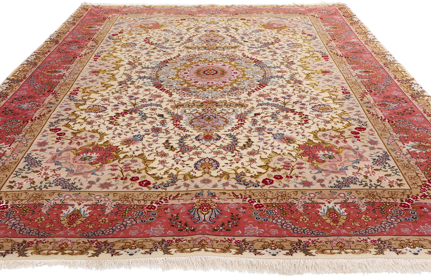 7 x 10 Vintage Persian Tabriz Rug 78912