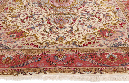 7 x 10 Vintage Persian Tabriz Rug 78912