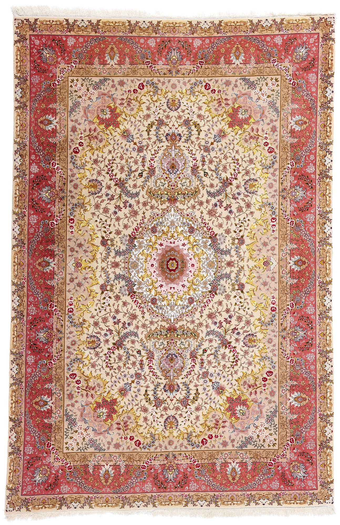 7 x 10 Vintage Persian Tabriz Rug 78912