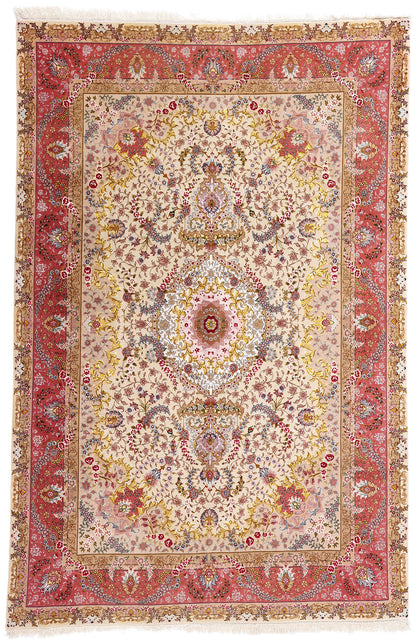 7 x 10 Vintage Persian Tabriz Rug 78912