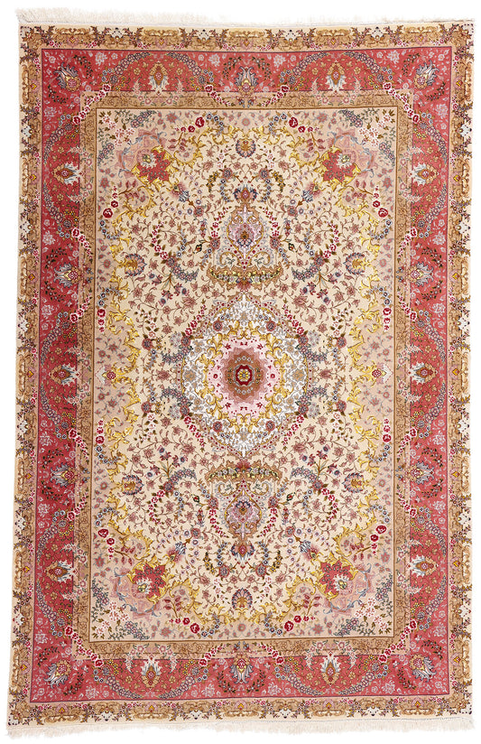 7 x 10 Vintage Persian Tabriz Rug 78912