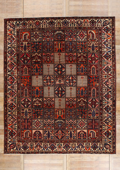 11 x 13 Vintage Persian Bakhtiari Rug 61416