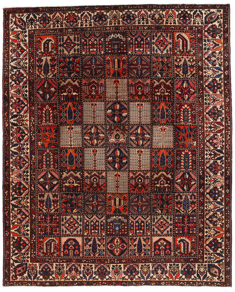 11 x 13 Vintage Persian Bakhtiari Rug 61416