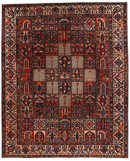11 x 13 Vintage Persian Bakhtiari Rug 61416