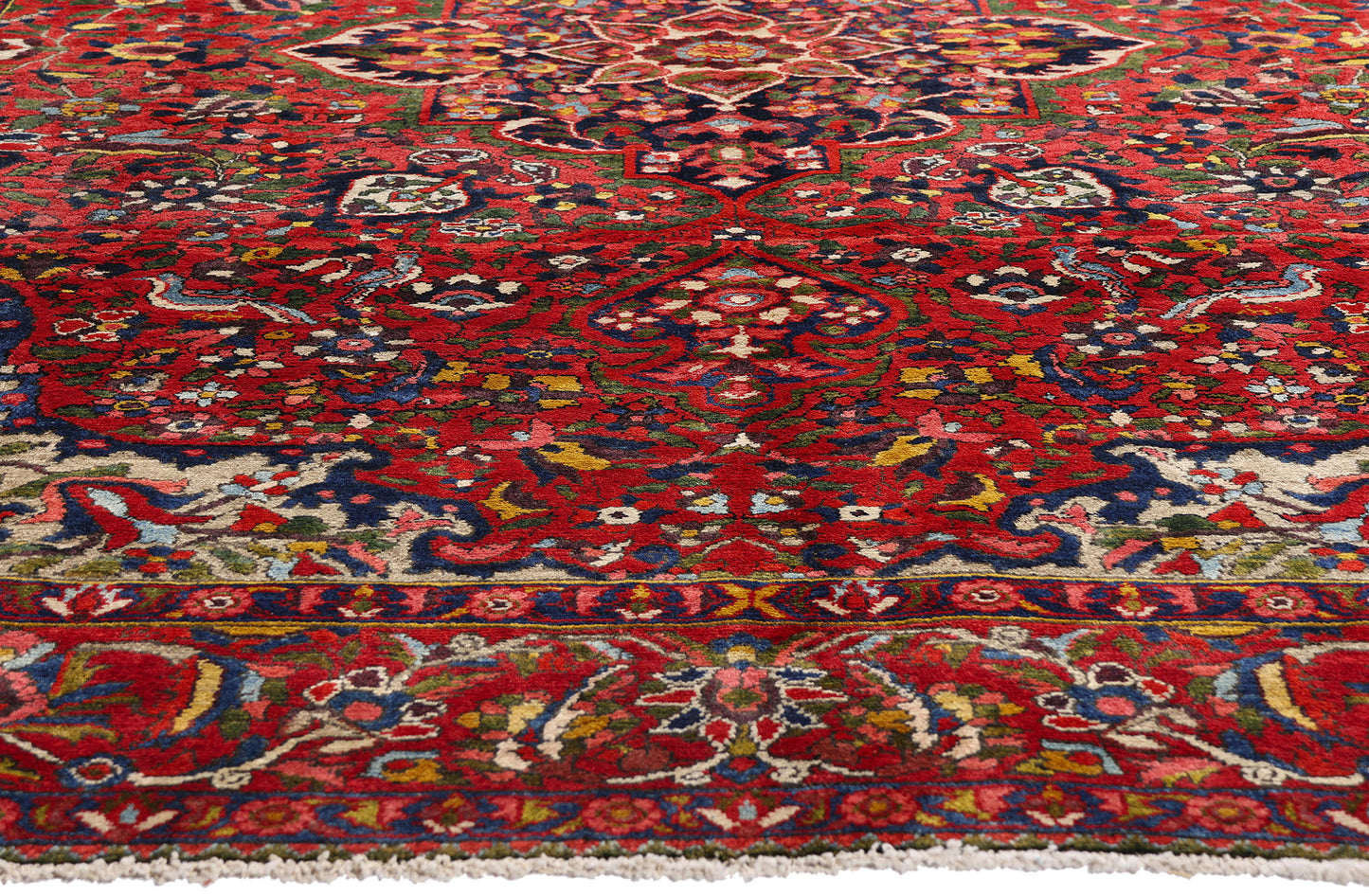 7 x 10 Red Vintage Persian Bakhtiari Rug 61503