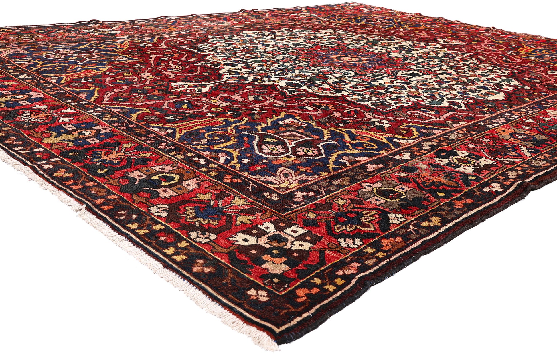 9 x 12 Red Vintage Persian Bakhtiari Rug 61544