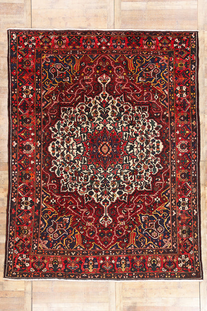 9 x 12 Red Vintage Persian Bakhtiari Rug 61544