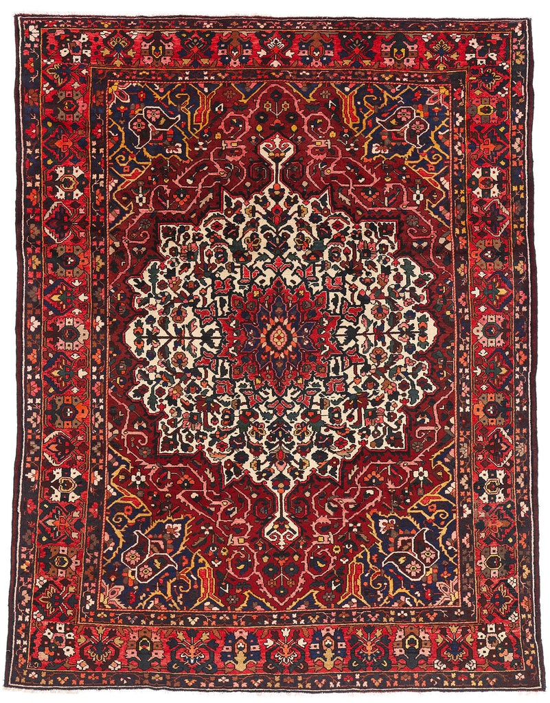 9 x 12 Red Vintage Persian Bakhtiari Rug 61544