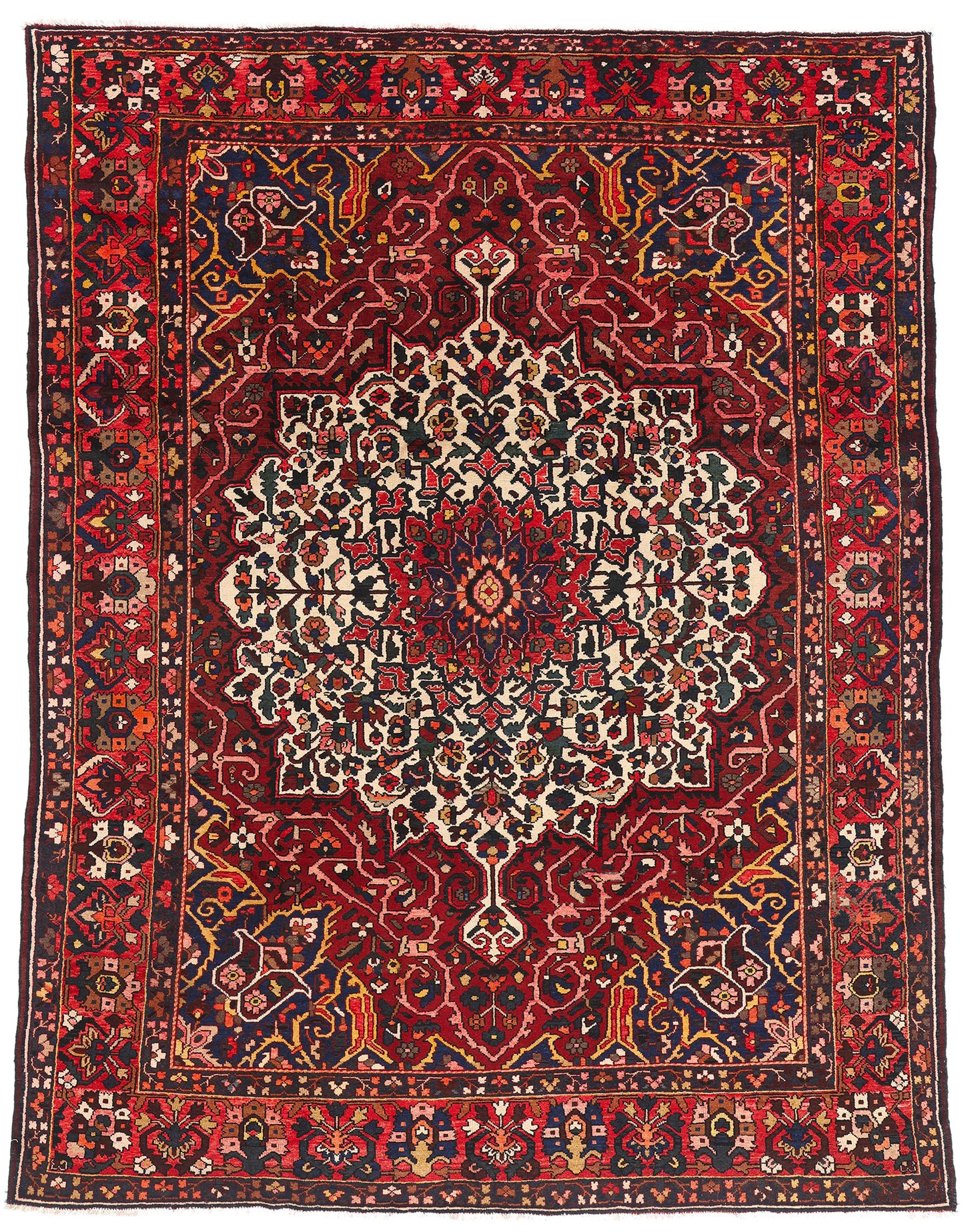 9 x 12 Red Vintage Persian Bakhtiari Rug 61544