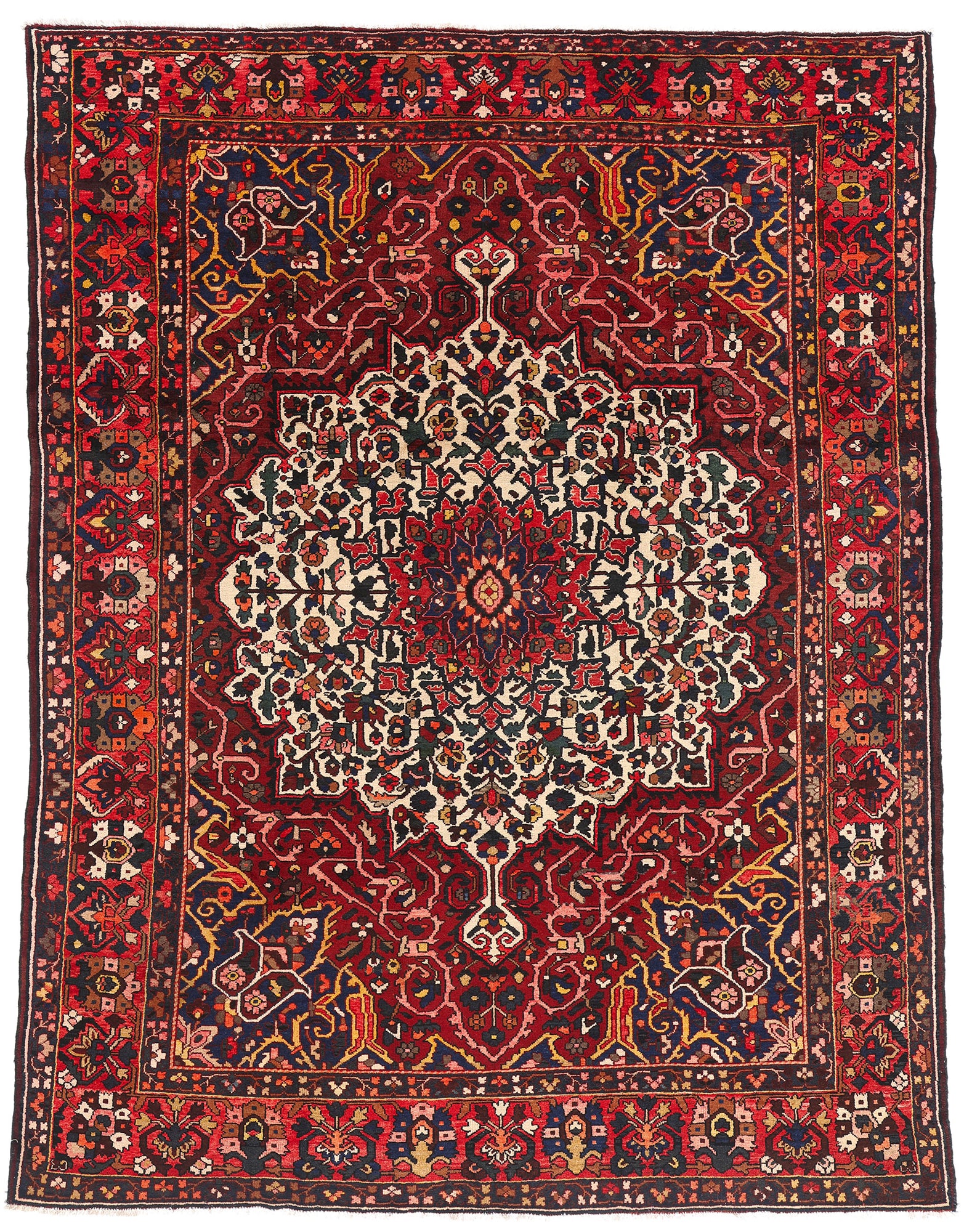 9 x 12 Red Vintage Persian Bakhtiari Rug 61544