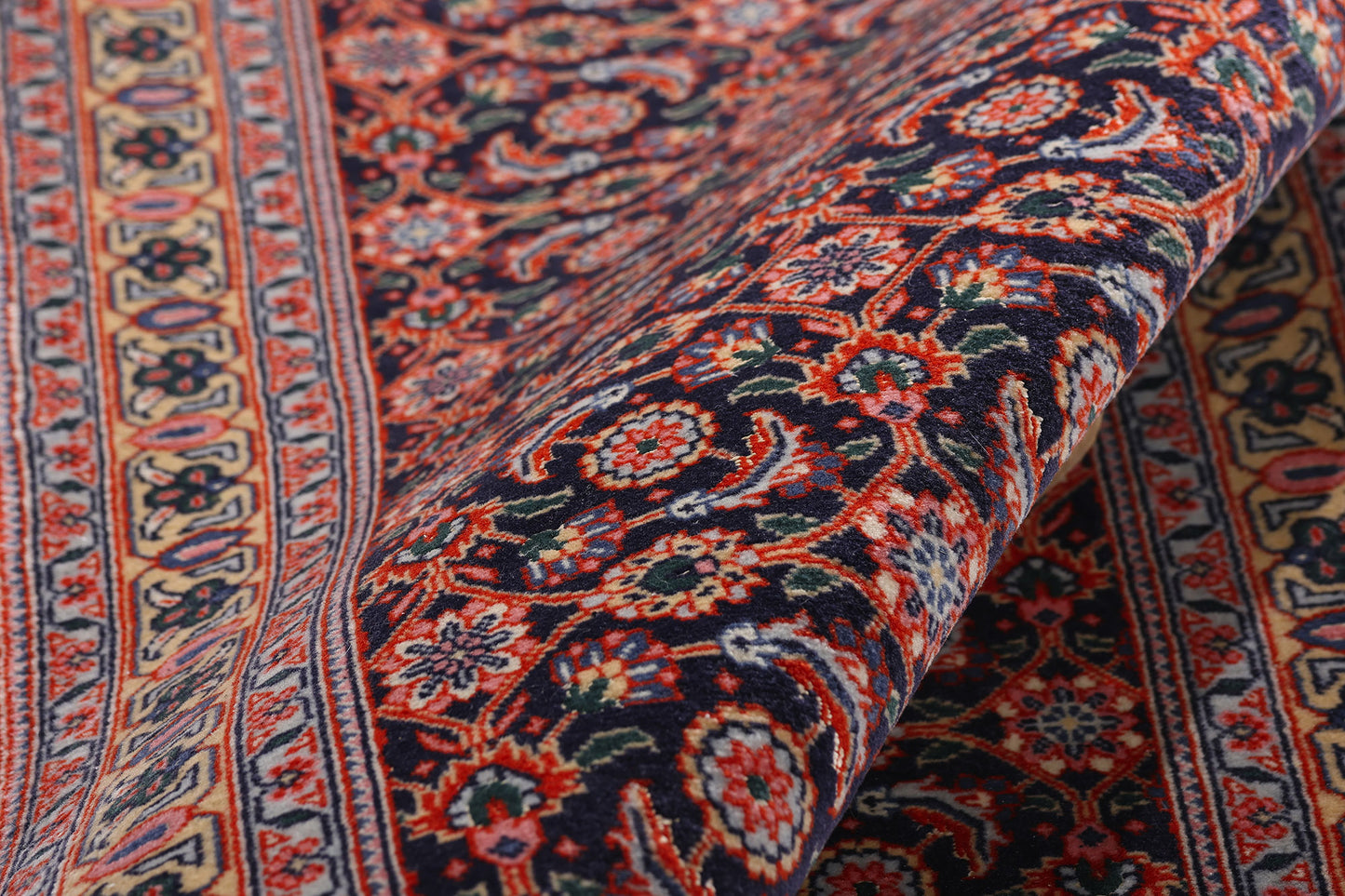 3 x 10 Navy Blue Vintage Persian Bijar Rug Runner 79316
