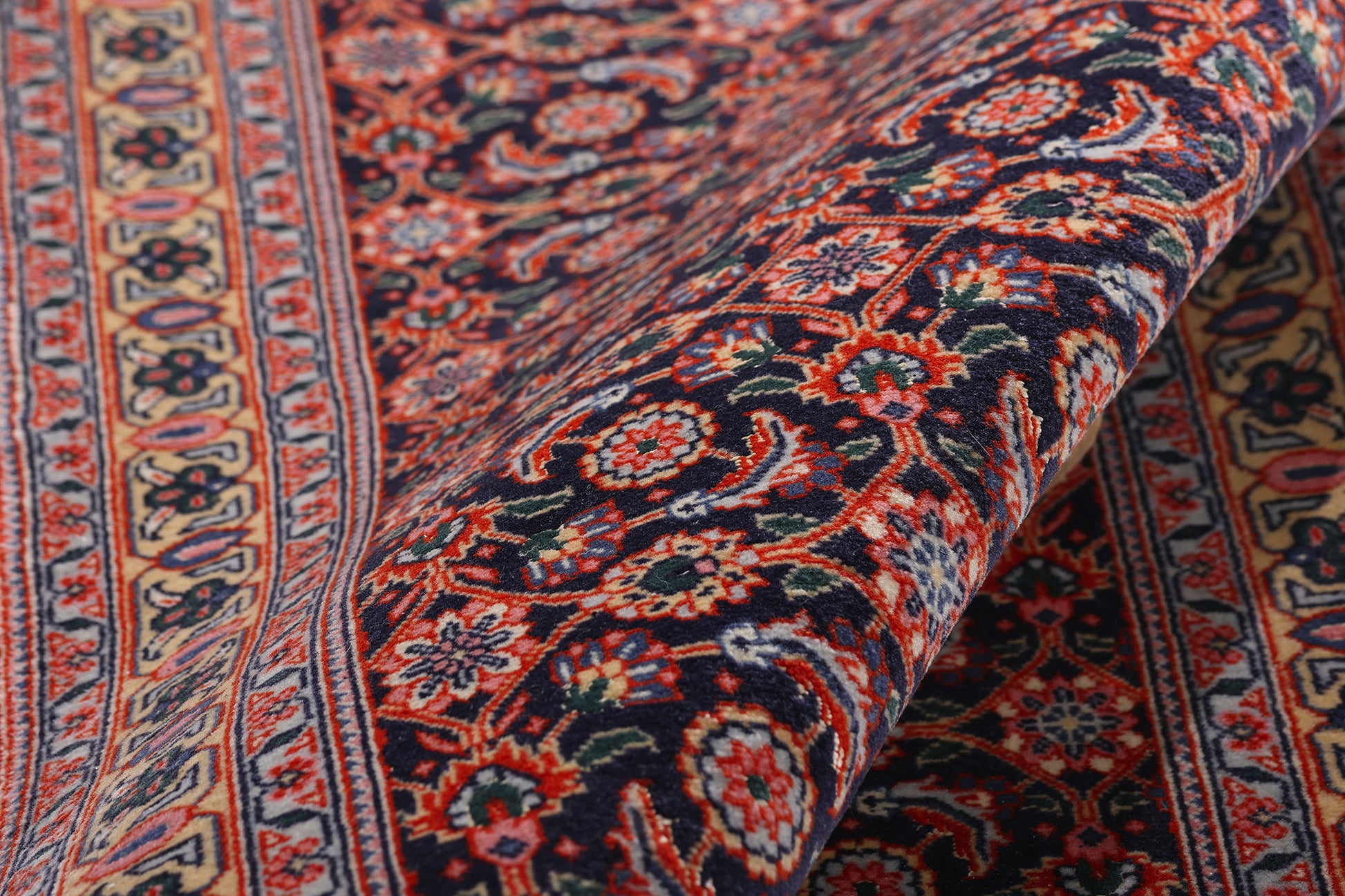 3 x 10 Navy Blue Vintage Persian Bijar Rug Runner 79316