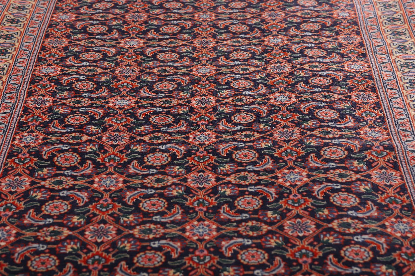 3 x 10 Navy Blue Vintage Persian Bijar Rug Runner 79316