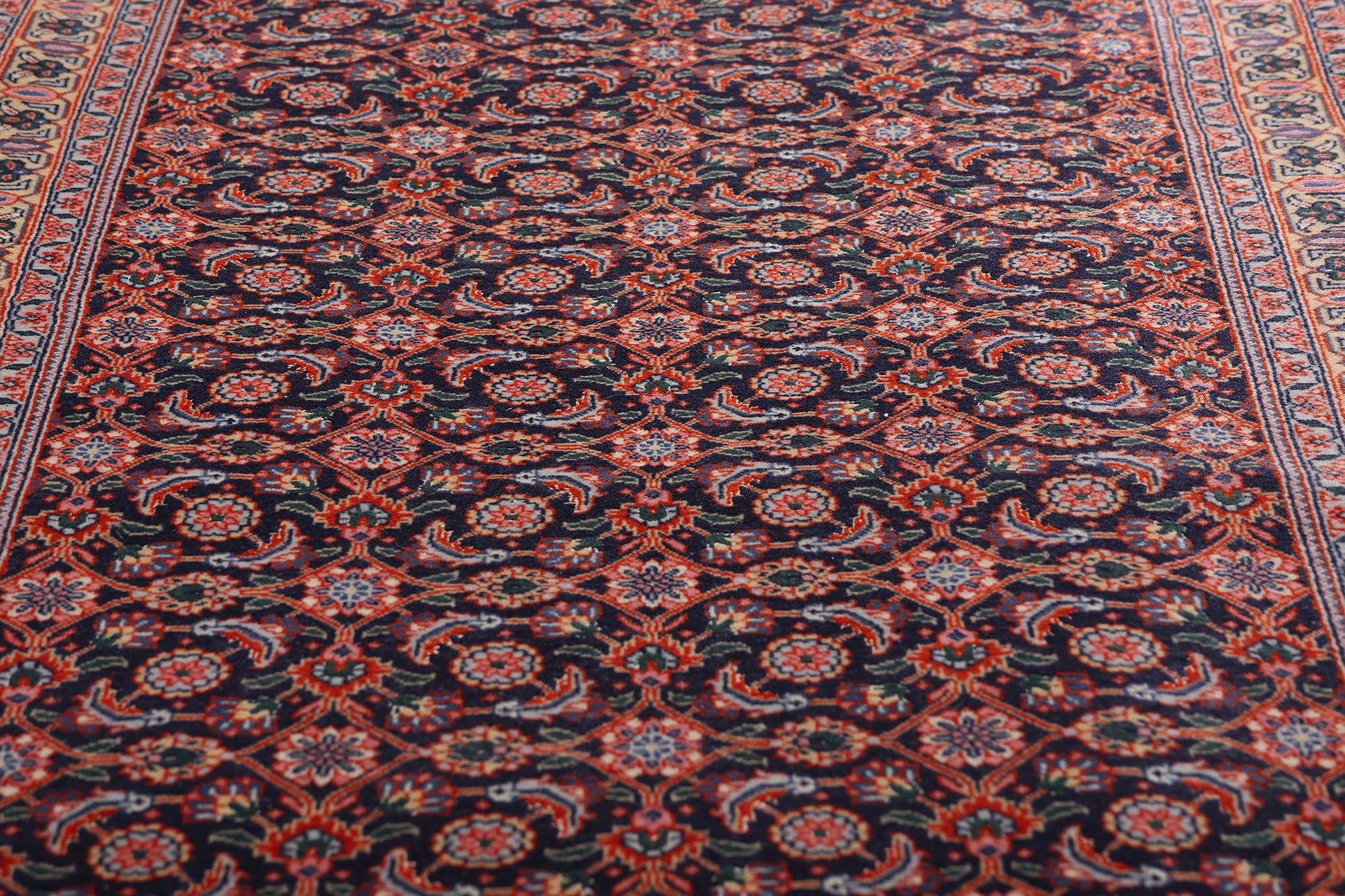 3 x 10 Navy Blue Vintage Persian Bijar Rug Runner 79316