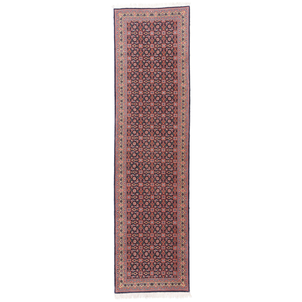 3 x 10 Navy Blue Vintage Persian Bijar Rug Runner 79316