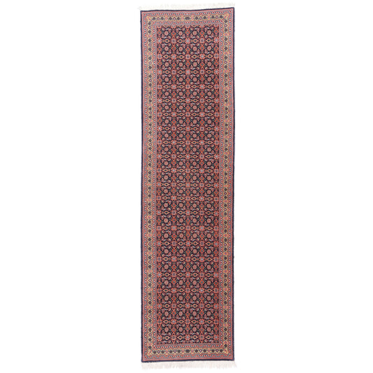 3 x 10 Navy Blue Vintage Persian Bijar Rug Runner 79316