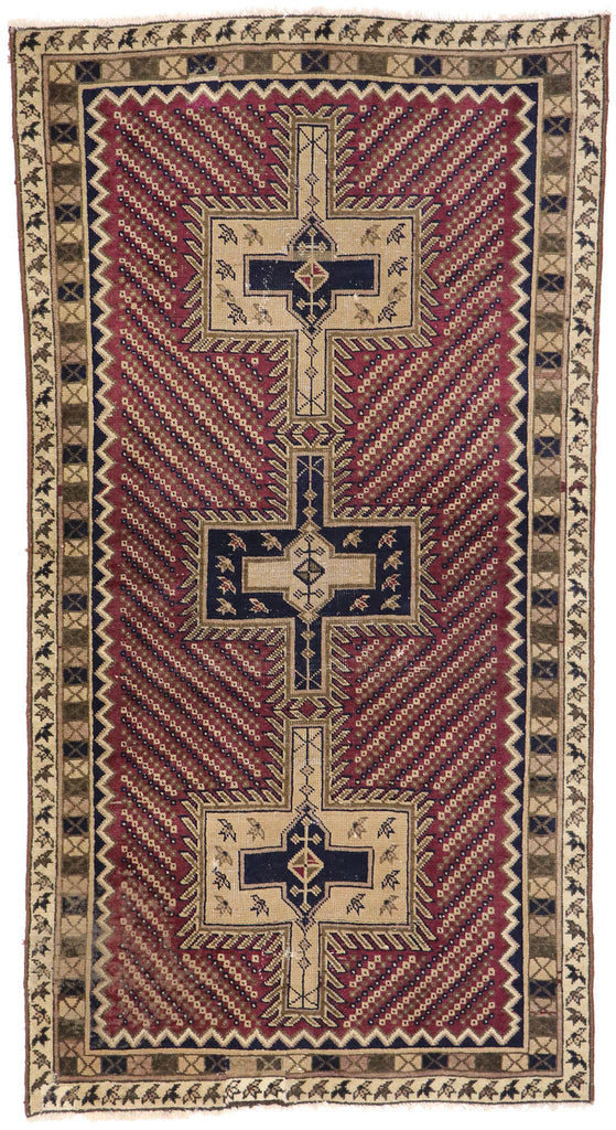 3 x 6 Vintage Persian Bijar Rug 78017