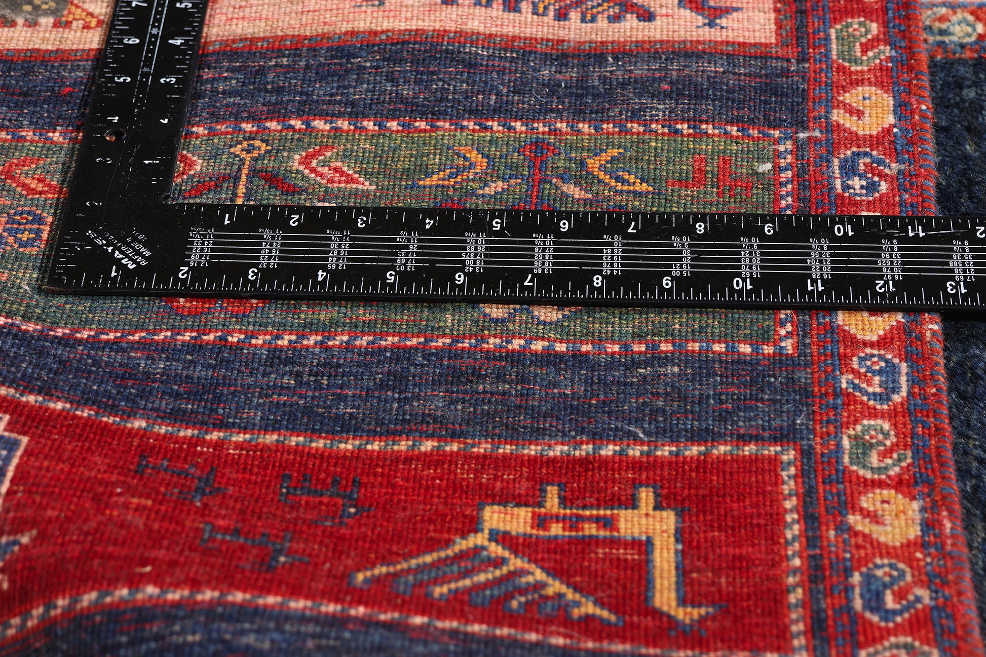 2 x 5 Navy Blue Vintage Persian Gabbeh Rug 79337