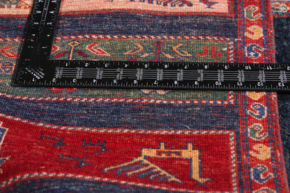 2 x 5 Navy Blue Vintage Persian Gabbeh Rug 79337