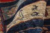 2 x 5 Navy Blue Vintage Persian Gabbeh Rug 79337