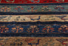 2 x 5 Navy Blue Vintage Persian Gabbeh Rug 79337