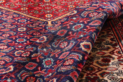 10 x 13 - Navy Blue Vintage Persian Hamadan Rug - 77149